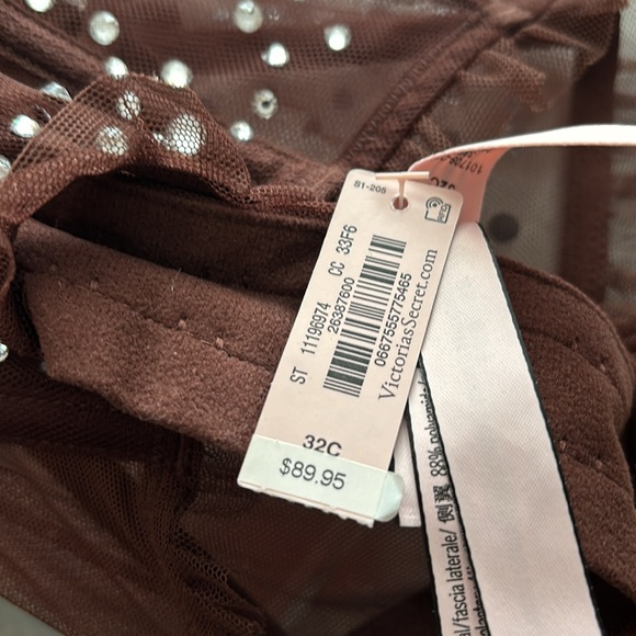 VICTORIAS SECRET DREAM ANGELS SHINE STRAP OPEN CUP SHIMMER BRA TOP - Picture 8 of 8